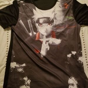 Kids Anime Graphic T-Shirt - Black & White